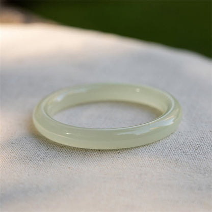 Mythstone Natural Afghanistan Jade Abundance Cuff Bracelet Bangle