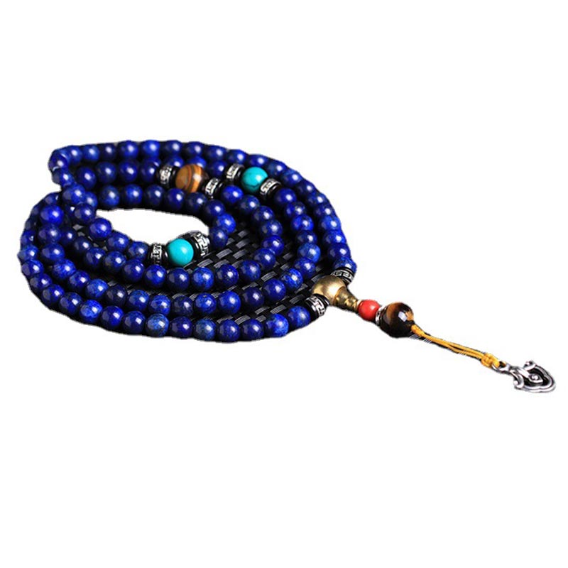 Pulsera positiva de lazurita con 108 cuentas de MythStone Mala