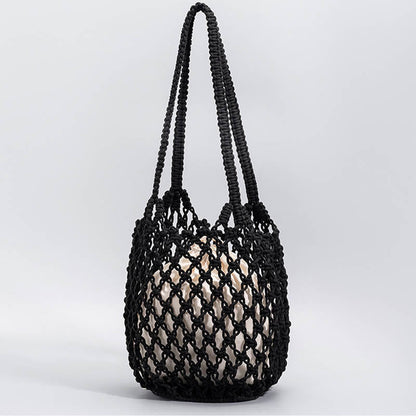 Mythstone Hand-woven Cotton Thread Shoulder Bag Handbags