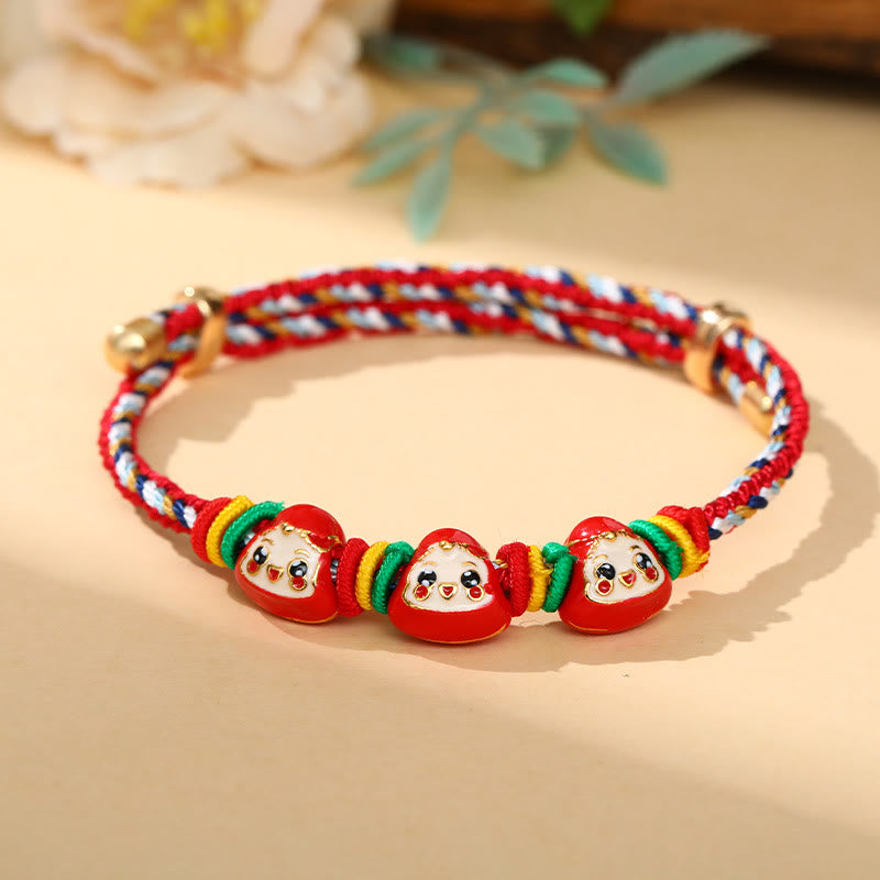 Mythstone Colorful Rope Zongzi Pattern Luck Handmade Child Adult Bracelet