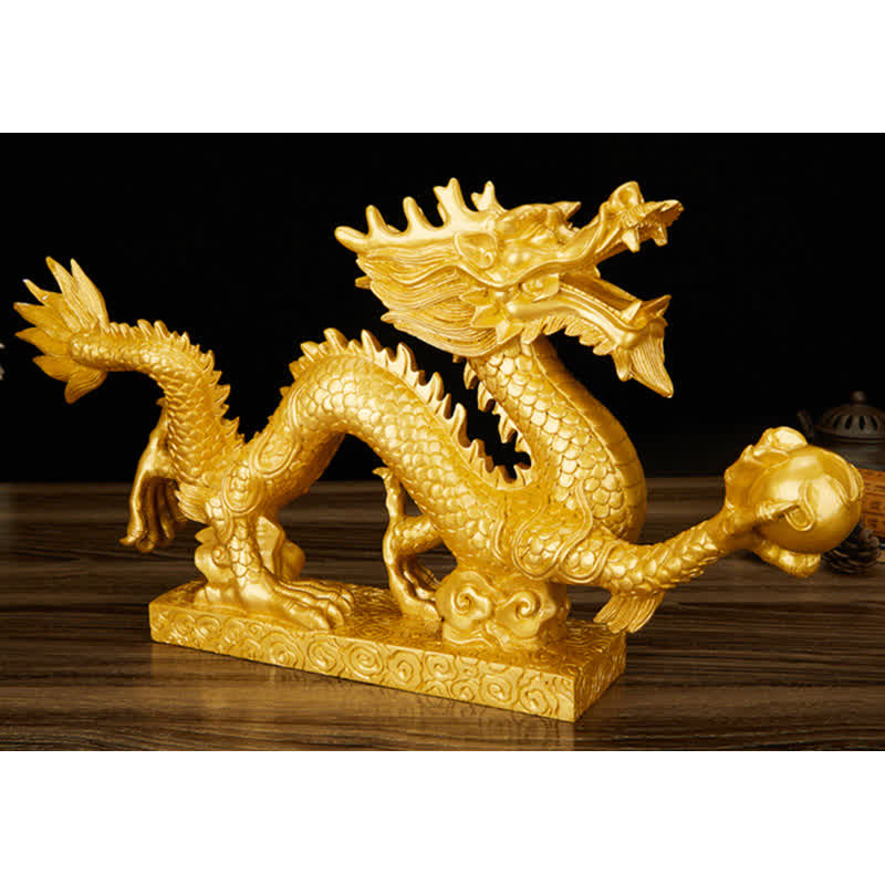 Mythstone Feng Shui Dragon Auspicious Cloud Wealth Luck Decoration