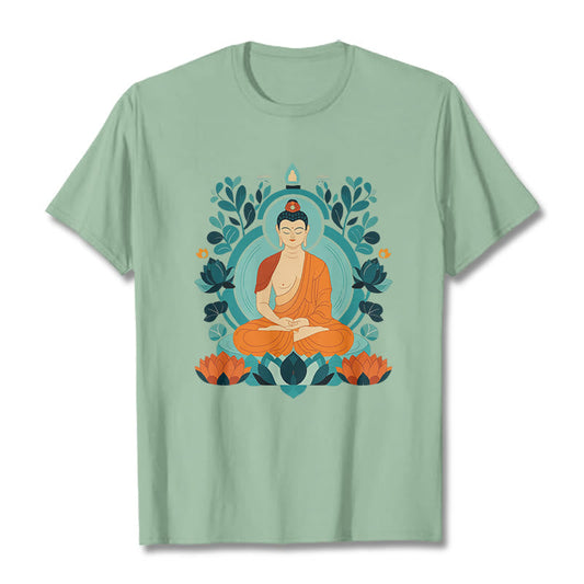 Mythstone Lotus Buddha Meditation Tee T-shirt