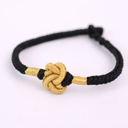 Pulsera trenzada con nudo chino de diseño simple hecha a mano Mythstone