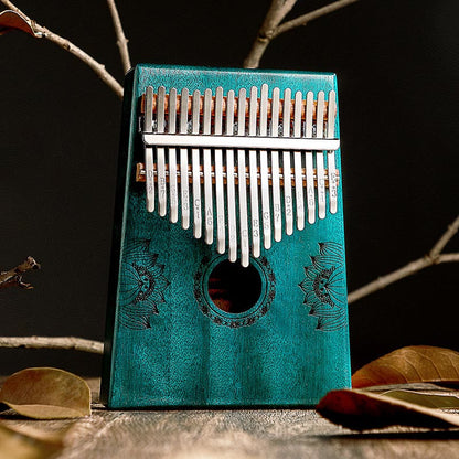 Mythstone Kalimba 17/21 Keys Thumb Piano Lotus Design Portable Finger Piano