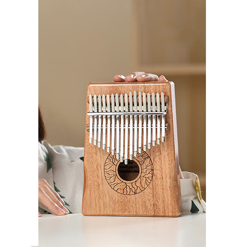 Mythstone Kalimba 17/21 Keys Thumb Piano Lotus Design Portable Finger Piano