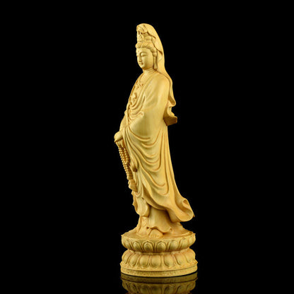 Mythstone Avalokitesvara Boxwood Blessing Home Decoration