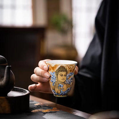 Mythstone Dunhuang Color Flying Apsaras Teacup Kung Fu Tea Cup