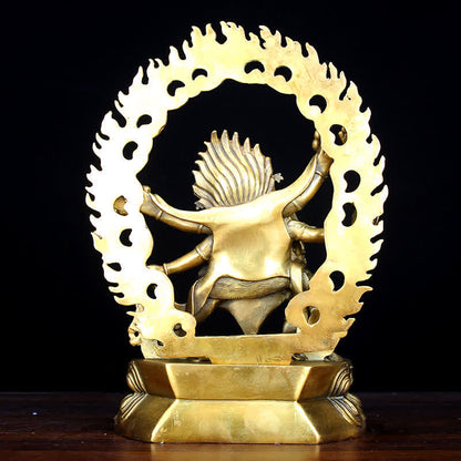 Estatua decorativa de cobre con la compasión del Bodhisattva Mahakala del Tíbet de Mythstone