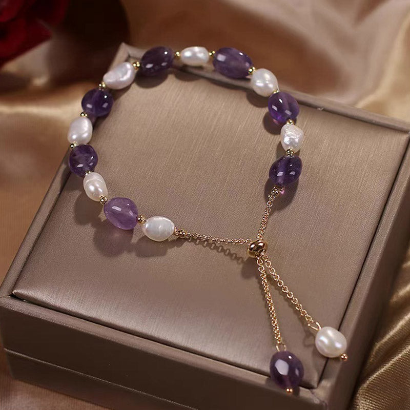 Mythstone Natural Blue Aventurine Crystal Pearl Bead Healing Bracelet