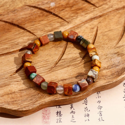 Mythstone Natural Stone Sea Sediment Jasper Agate Protection Bracelet