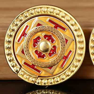 Soporte universal para teléfono con forma de anillo para teléfono con diseño de la paz tibetana Om Mani Padme Hum de Mythstone