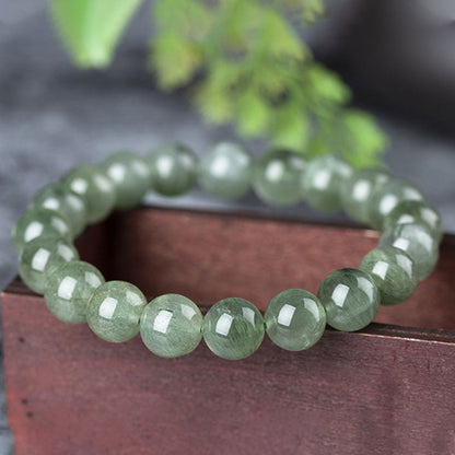 Pulsera de bendición de riqueza con cristal verde natural de MythStone 