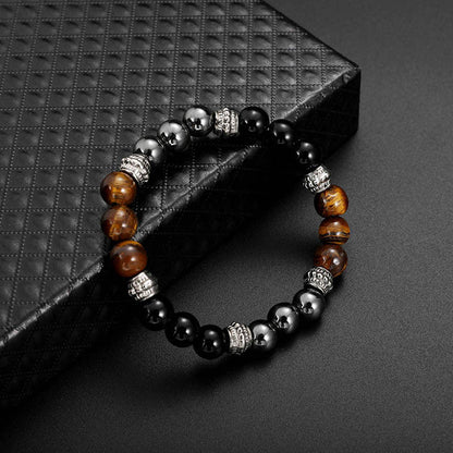 Mythstone Tiger Eye and Hematite Good Luck and Healing Bracelet