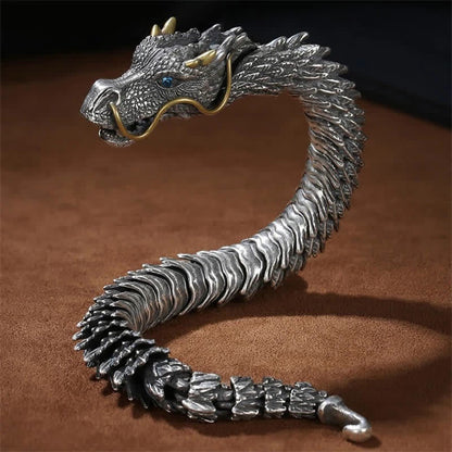 MythStone Nordic Dragon Handmade Amulet Luck Protection Chain Bracelet