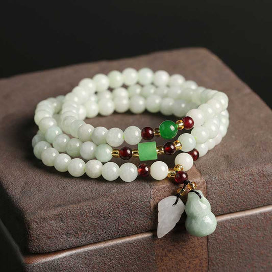 MythStone Natural Jade Pixiu Buddha Abundance Bracelet