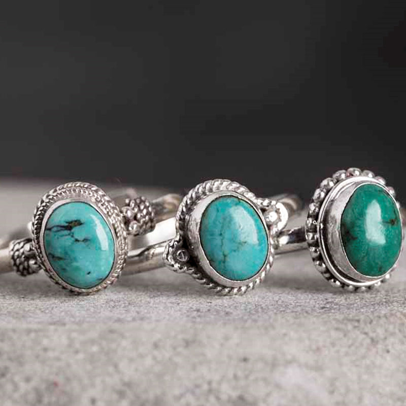 Mythstone 925 Sterling Silver Turquoise Wisdom Love Ring