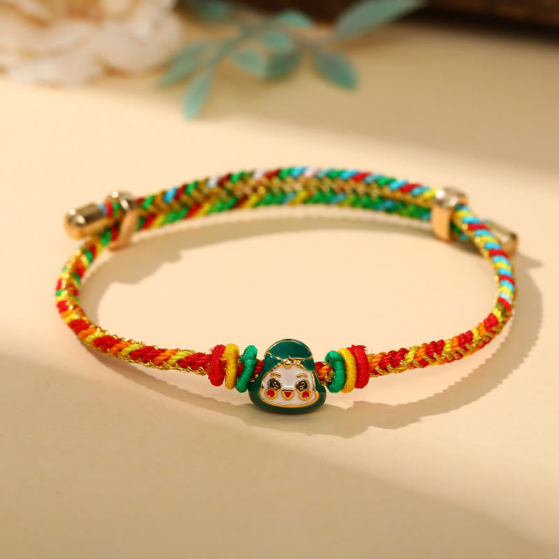 Mythstone Colorful Rope Zongzi Pattern Luck Handmade Child Adult Bracelet