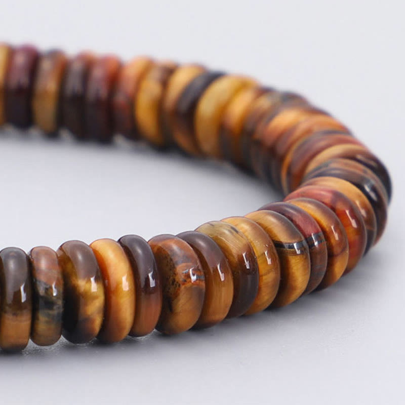 Mythstone Tibetan Tiger Eye Om Mani Padme Hum Protection Power Bracelet