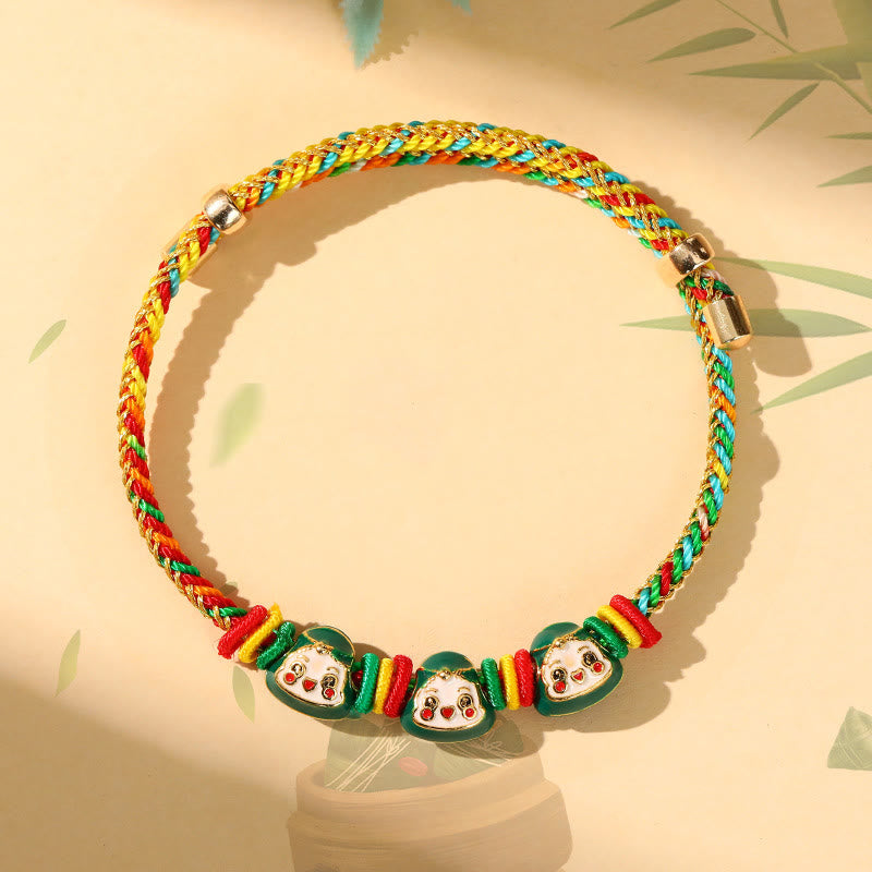 Mythstone Colorful Rope Zongzi Pattern Luck Handmade Child Adult Bracelet