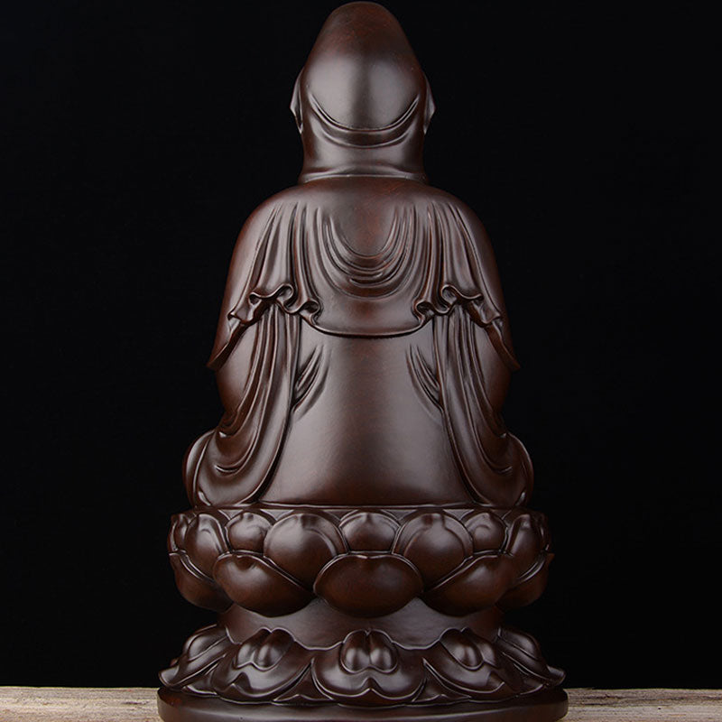 Mythstone Avalokitesvara Ebony Lotus Harmony Blessing Home Decoration