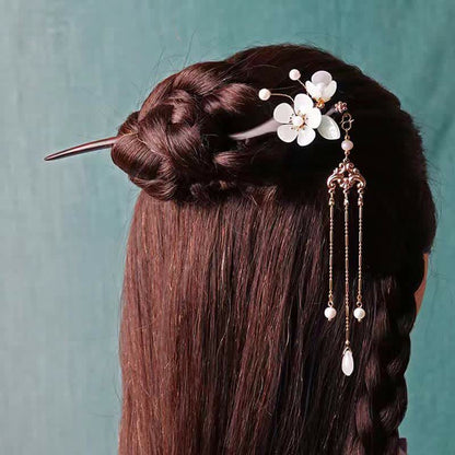 Mythstone Ebony Flower Protection Blessing Hairpin Decorations