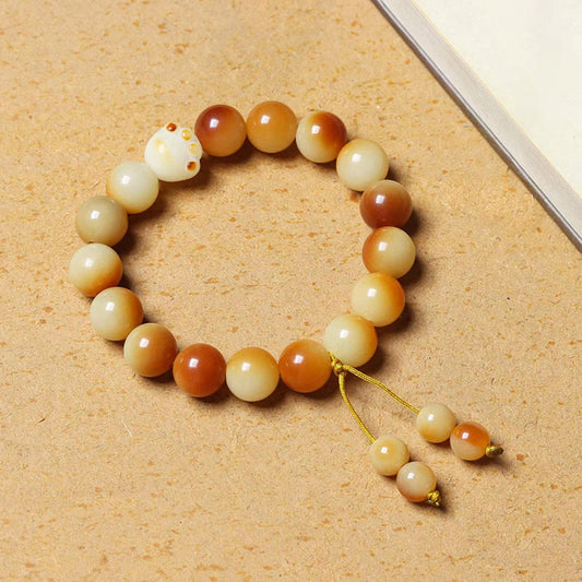 Pulsera de sabiduría y paz con garras de pata encantadoras con semillas de Bodhi naturales de Mythstone 