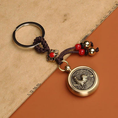 Mythstone 12 Chinese Zodiac Blessing Wealth Fortune Keychain