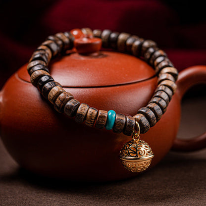 Mythstone Agarwood Red Agate Turquoise Balance Strength Bracelet