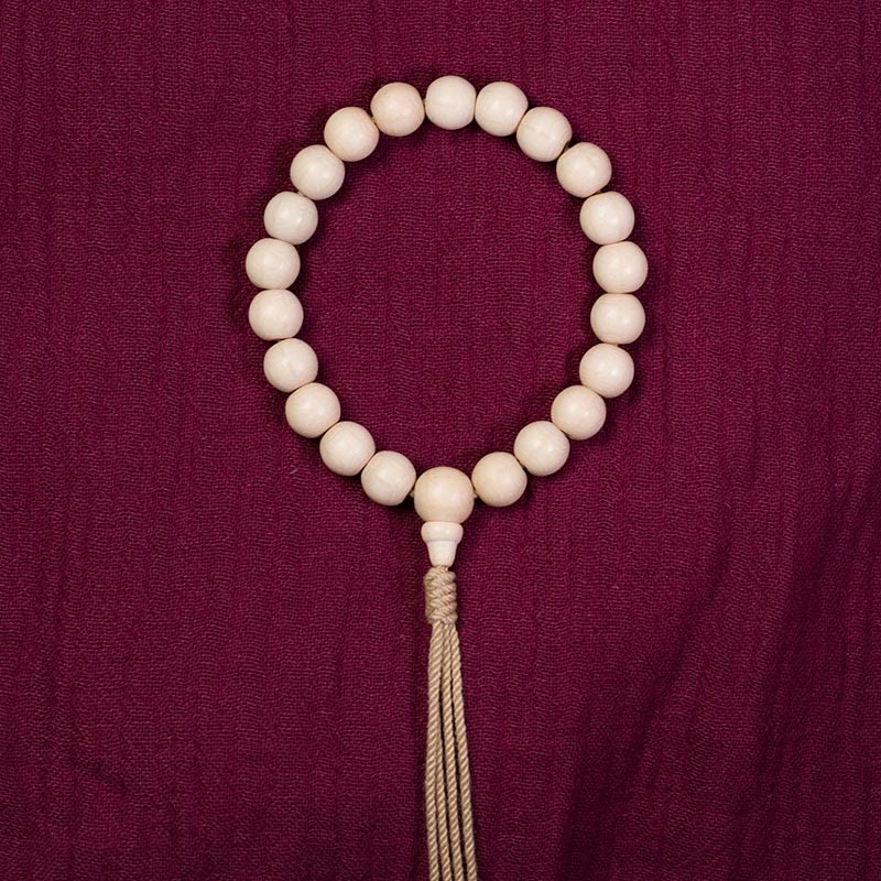 Mythstone Natural Abelia Biflora Wood Blessing Wrist Mala