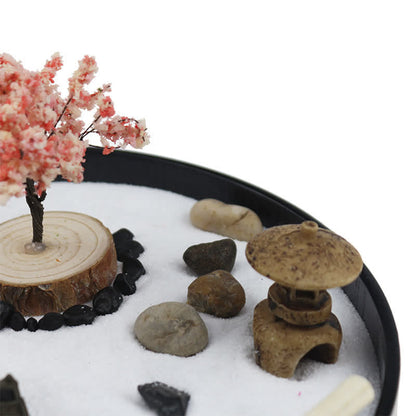 Mythstone Tree Small Bridge Landscape Meditation Calm Zen Garden Decoration