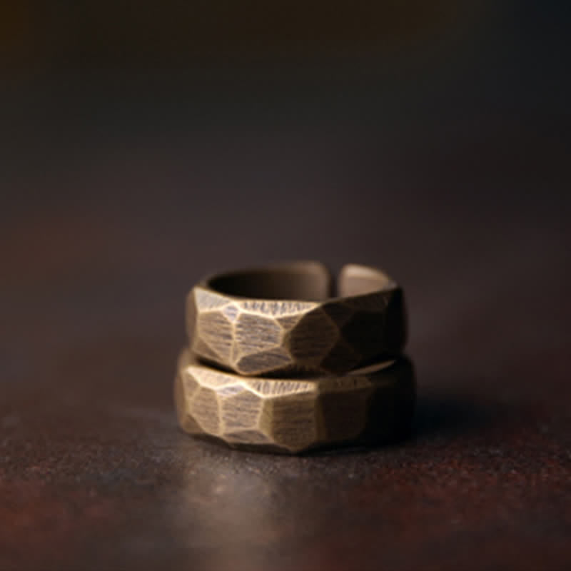 Mythstone Tibetan Simple Design Copper Wealth Ring