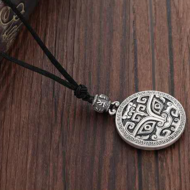 Mythstone Lucky FengShui Mythological Creature Taotie Wealth Necklace Pendant