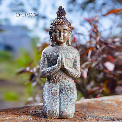 Mythstone Meditating Zen Buddha Serenity Resin Statue Figurine Home Decoration