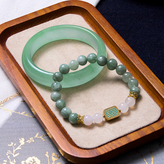 Mythstone Promote New Beginnings Mint Green Jade Bracelet Bangle Bundle