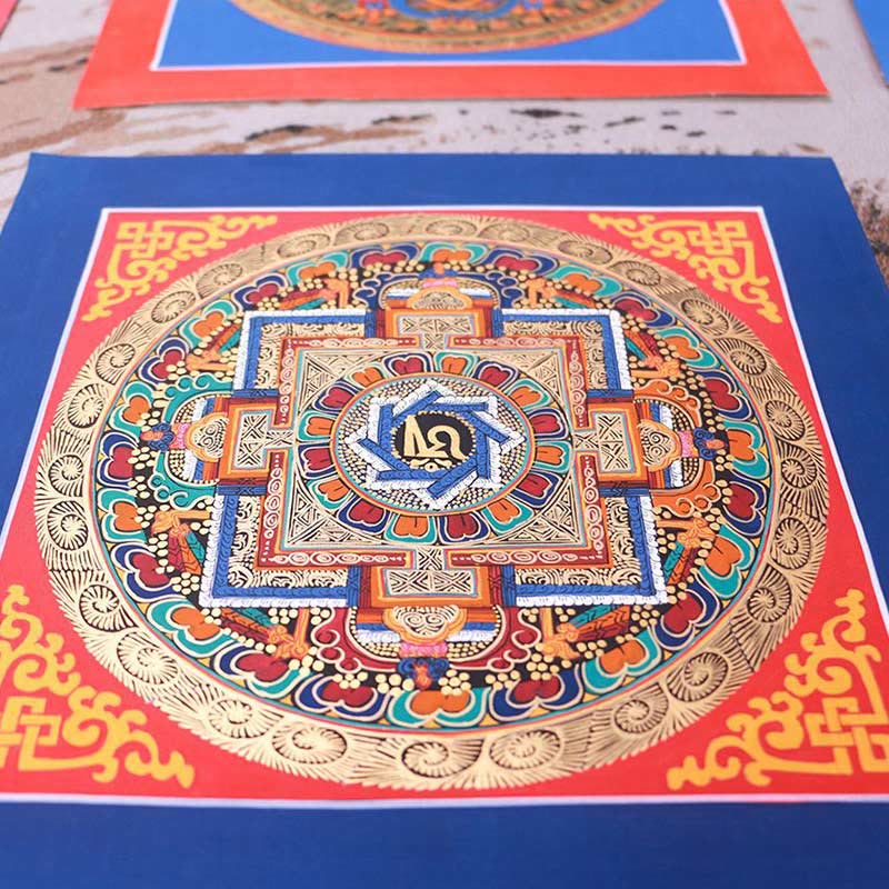 Mythstone Tibetan Handmade Thangka Painting Blessing Thangka Blind Box Random Color Pattern