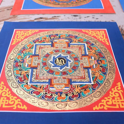 Mythstone Tibetan Handmade Thangka Painting Blessing Thangka Blind Box Random Color Pattern