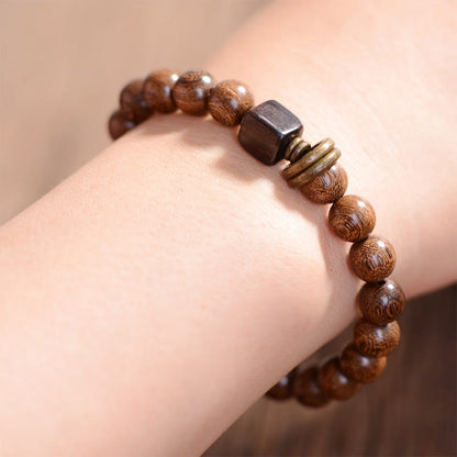 Pulsera de espiritualidad de madera Phoebe Zhennan Mythstone