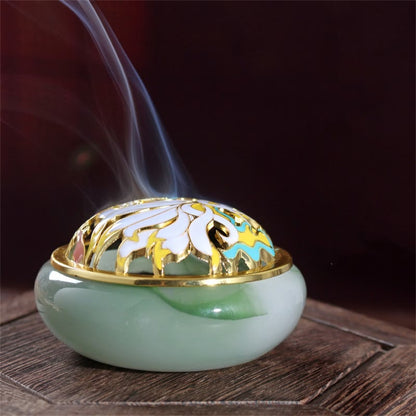 Mythstone Nine Tailed Fox Liuli Crystal Healing Meditation Incense Burner