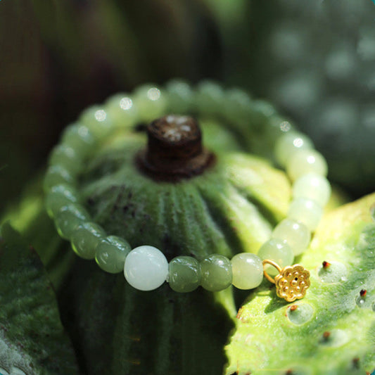 MythStone Jade Lotus Abundance Adjustable Bracelet