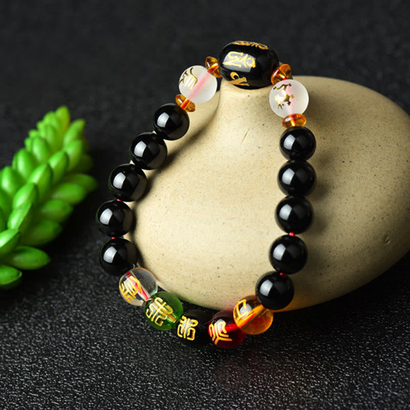 Mythstone Tibetan Black Onyx Luck Bracelet