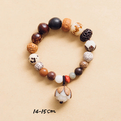 Mythstone Bodhi Seed Lotus Wisdom Peace Wrist Mala Bracelet