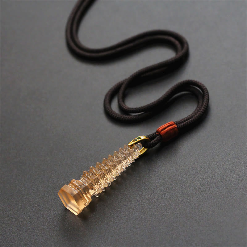 Mythstone Liuli Ancient Pagoda Wisdom Necklace