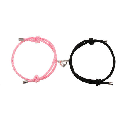 2Pcs Love Magnetic Couple String Strength Bracelet