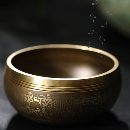 Mythstone Tibetan Meditation Sound Bowl Handcrafted for Healing and Mindfulness Singing Bowl Set