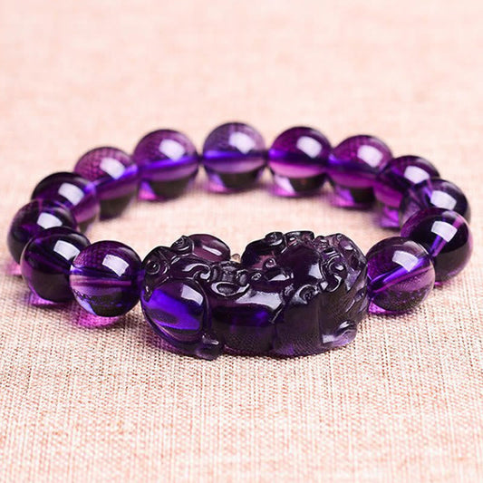 Mythstone Feng Shui Amethyst Fortune Wealth Bracelet