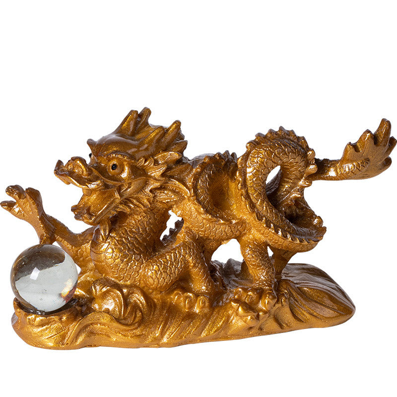 Mythstone Year Of The Dragon Color Changing Resin Luck Success Tea Pet Home Figurine Decoration