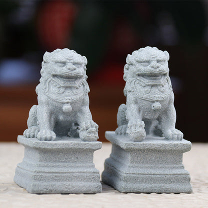 Mythstone Lion Fu Foo Dogs Elephant Ward Off Evil Blessing Home Decoration