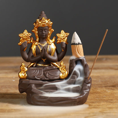 Mythstone Tibetan Buddha Healing Incense Burner Decoration