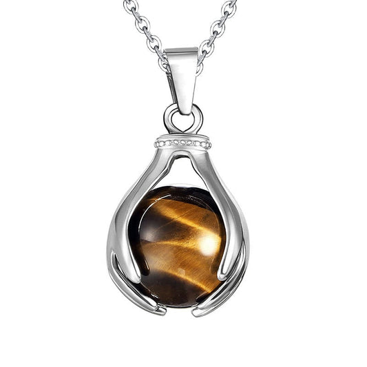 Mythstone Tiger's Eye Healing Gemstone Necklace