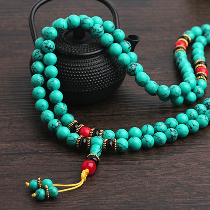 MythStone Tibetan Turquoise Healing Mala Bracelet